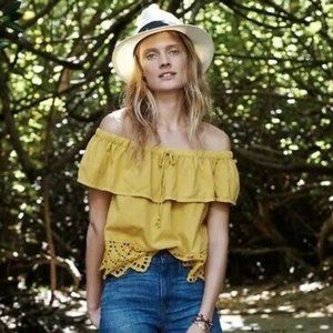 Madewell | Balcony Off Shoulder Eyelet Top